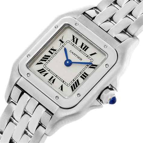 cartier stainless steel watch|stainless steel cartier watch women.